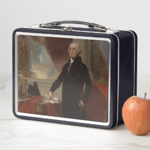 American President George Washington Lansdowne Metal Lunch Box