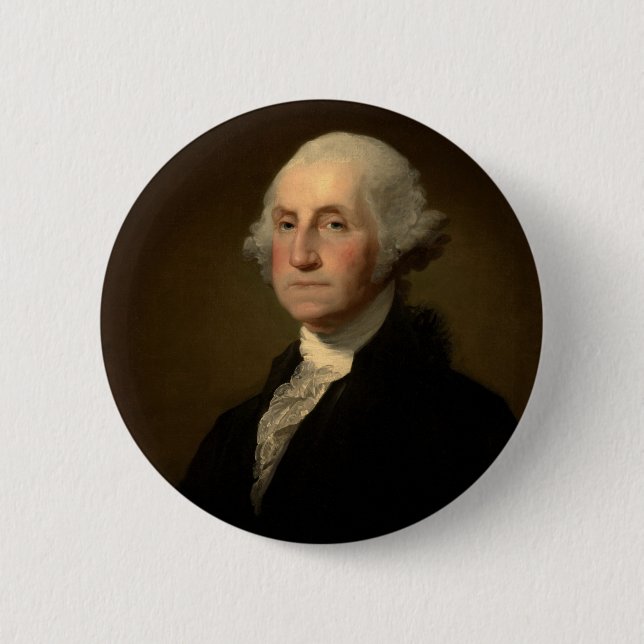 American President George Washington, Stuart 6 Cm Round Badge (Front)