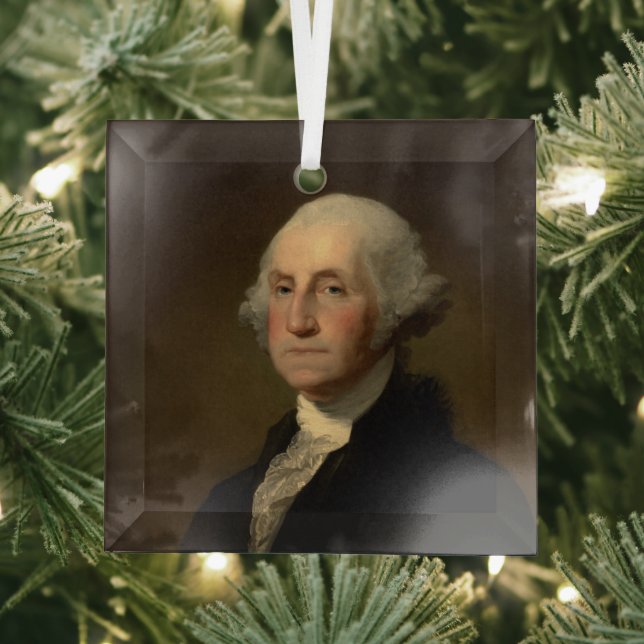 American President George Washington, Stuart Glass Tree Decoration (Insitu)