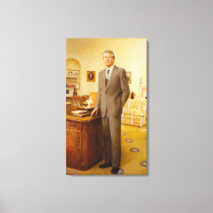 American President James Earl Carter Oval Office Canvas Print