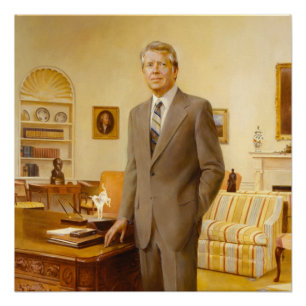 American President James Earl Carter Oval Office Poster