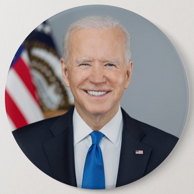 American President Joe Biden White House Photo  6 Cm Round Badge (Front)