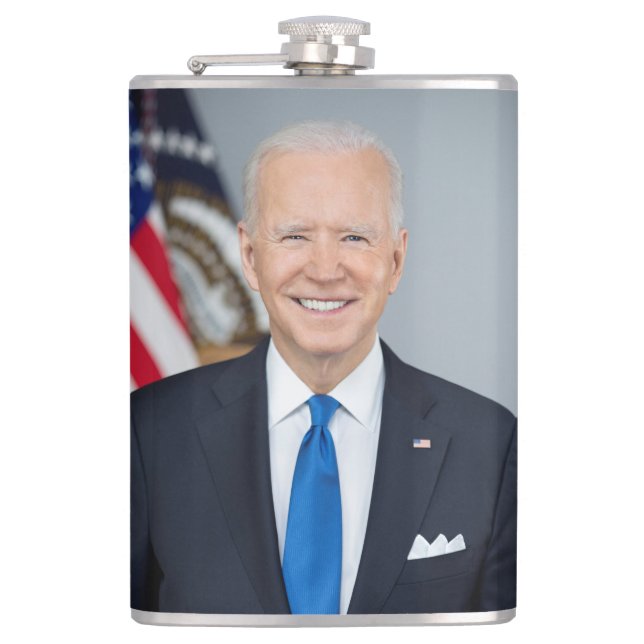 American President Joe Biden White House Photo  Hip Flask (Front)