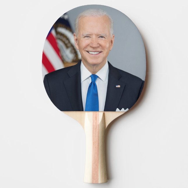 American President Joe Biden White House Photo  Ping Pong Paddle (Front)