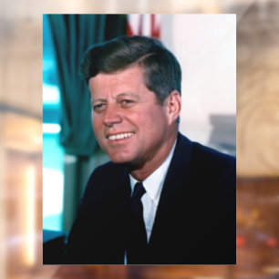 American President John F. Kennedy in Oval Office