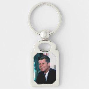 American President John F. Kennedy in Oval Office Key Ring