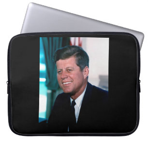 American President John F. Kennedy in Oval Office Laptop Sleeve
