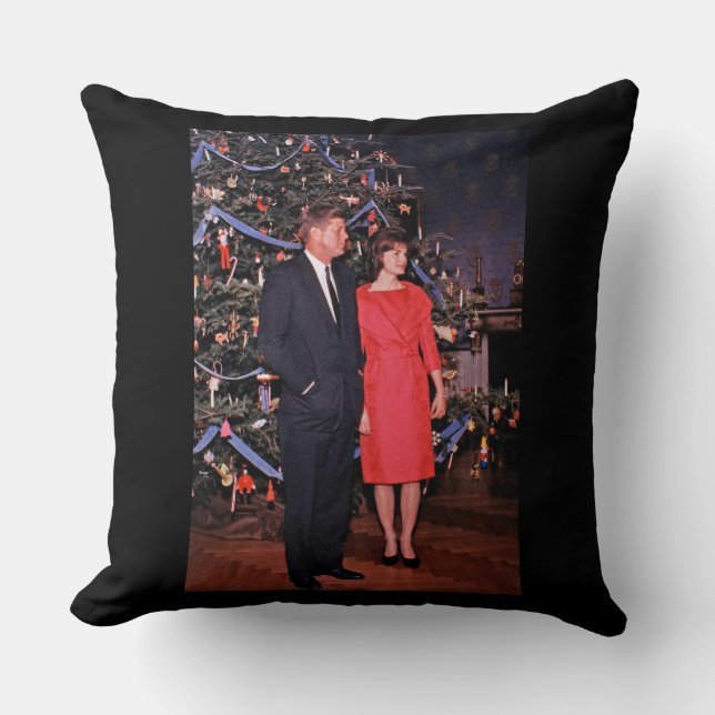 American President John Kennedy Christmas Card Cushion (Front)