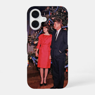 American President John Kennedy Christmas Card iPhone 16 Case