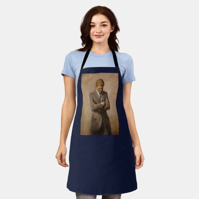 American President John Kennedy Painted Portrait  Apron (Worn)