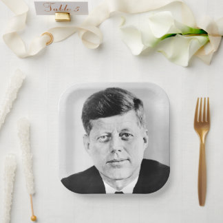 American President John Kennedy Presidential Photo Paper Plate