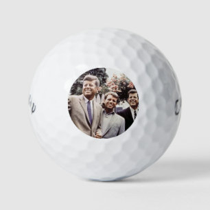 American President John Kennedy & Robert & Ted Golf Balls