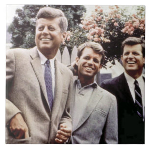 American President John Kennedy & Robert & Ted Tile