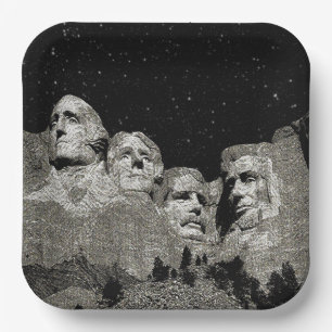American Presidents Mount Rushmore,  Paper Plate