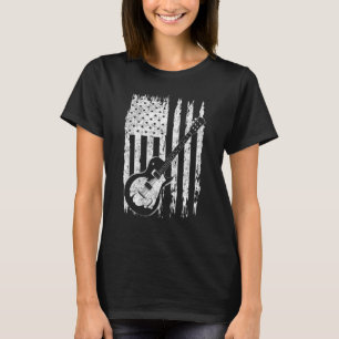 American Pride 4th Of July Guitarist Us Flag Elect T-Shirt