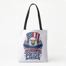American Pride Bald Eagle Patriotic Tote Bag