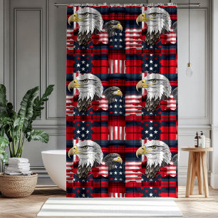 American Pride Curtain Eagle & Flag Home Touch