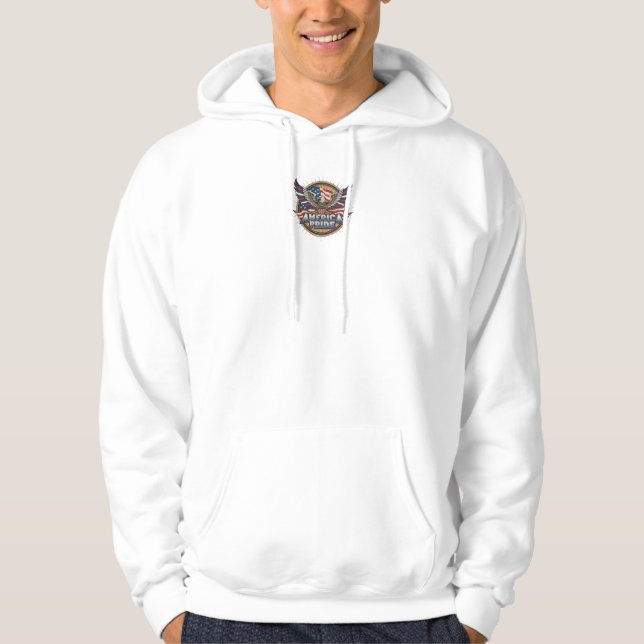 American Pride Design: Patriotic Eagle & Flag Artw Hoodie (Front)
