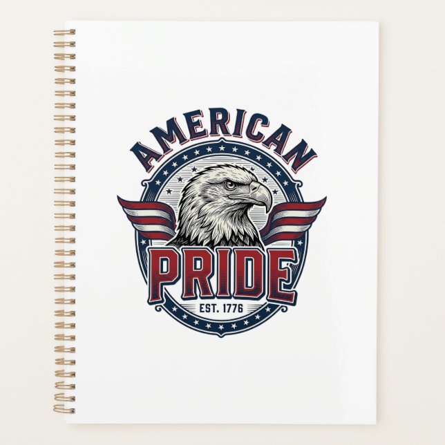 American Pride Eagle Vintage Patriotic Design_1 Planner (Front)