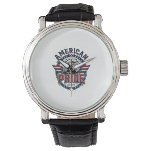 American Pride Eagle Vintage Patriotic Design_1 Watch