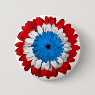 American Pride Flower Power Button