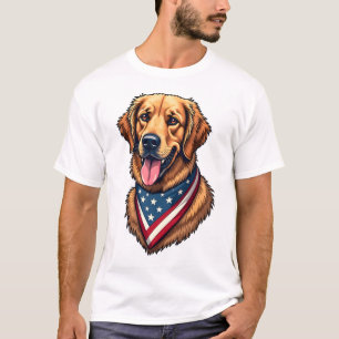 American Pride Golden Retriever Vintage Shirt