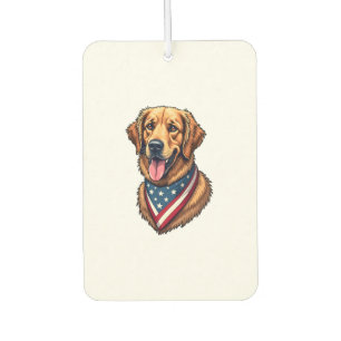 American Pride Golden Retriever Vintage Shirt Car Air Freshener
