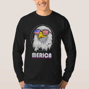 American Pride Merica Usa Flag Sunglasses Cool Bal T-Shirt
