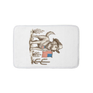American Pride Pooch Patriotic Dog Bath Mat