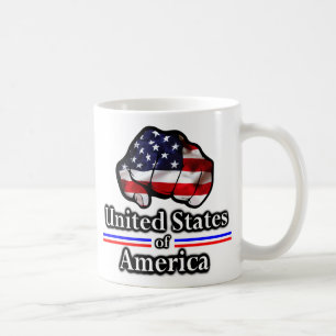 American Pride United States of America Flag Fist Coffee Mug