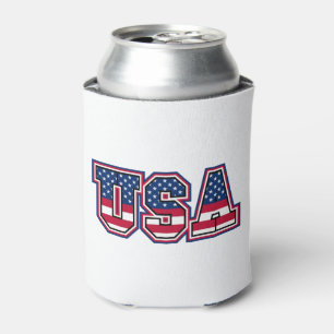 American Pride USA Custom Can Cooler