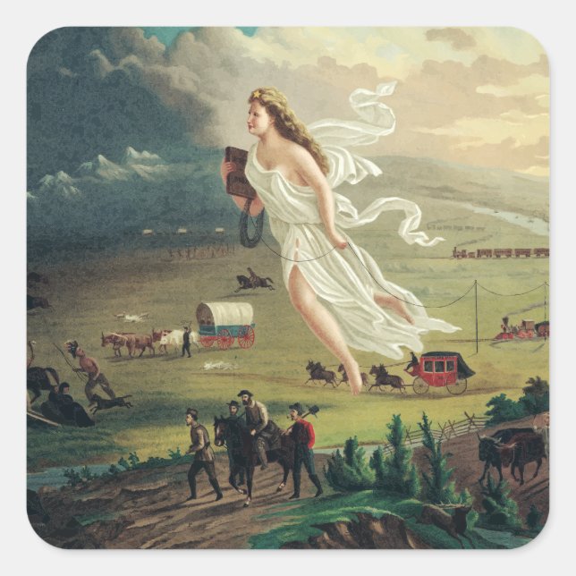 American Progress by John Gast Square Sticker (Front)