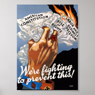 American Propaganda Against Nazism Poster