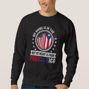 American Puerto Rican Flag Heart from Cuba America Sweatshirt