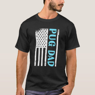 American Pug Dad Outfit  Men Pug Dad Outfit USA Pu T-Shirt