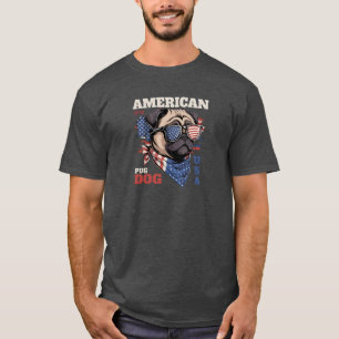 American Pug Dog 1776 – Patriotic USA Sunglasses T-Shirt