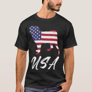 American Pug USA Flag TShirt for Pug Lovers 944