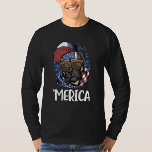 American Pug Usa July 4th Patriotic Red White Blue T-Shirt