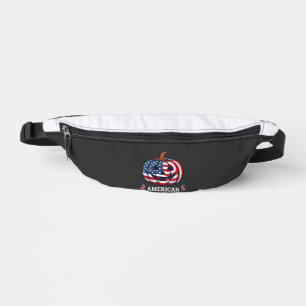American Pumpkin Halloween Usa Flag Stars Stripes Bum Bags
