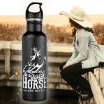 American quarter horse Cowgirl wildwest western 710 Ml Water Bottle<br><div class="desc">The american quarter horse design. Cowboy,  cowgirl,  wild west,  western graphic design with a running quarter horse and western style lettering. Available on a lot of products. Show your love for these iconic horses with this stylish western design.</div>