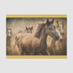 American Quarter Horse with a gold foil design Tissue Paper