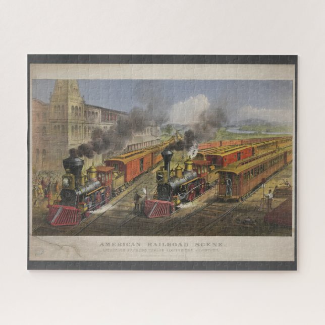 American Railroad Scene Jigsaw Puzzle (Horizontal)