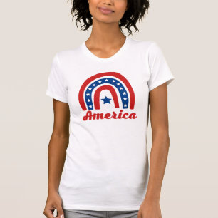 American Rainbow 4th Of July T-Shirt