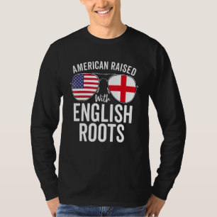 American Raised With English Roots Usa England Fla T-Shirt