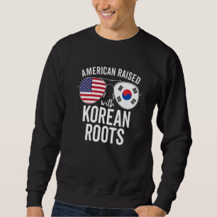American Raised With Korean Roots Usa Korea Flag Sweatshirt