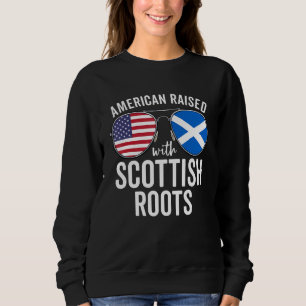 American Raised With Scottish Roots Usa Scotland F Sweatshirt