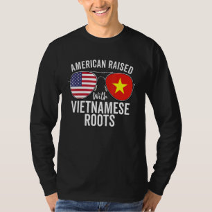 American Raised With Vietnamese Roots Usa Vietnam  T-Shirt