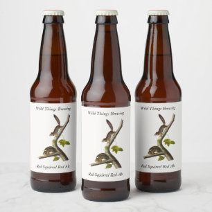 American Red Squirrel (Richardson's Columbian) Beer Bottle Label