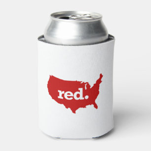 AMERICAN RED STATE CAN COOLER