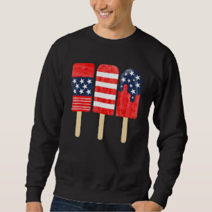 American Red White Blue 4th of July USA Ice Cream Sweatshirt